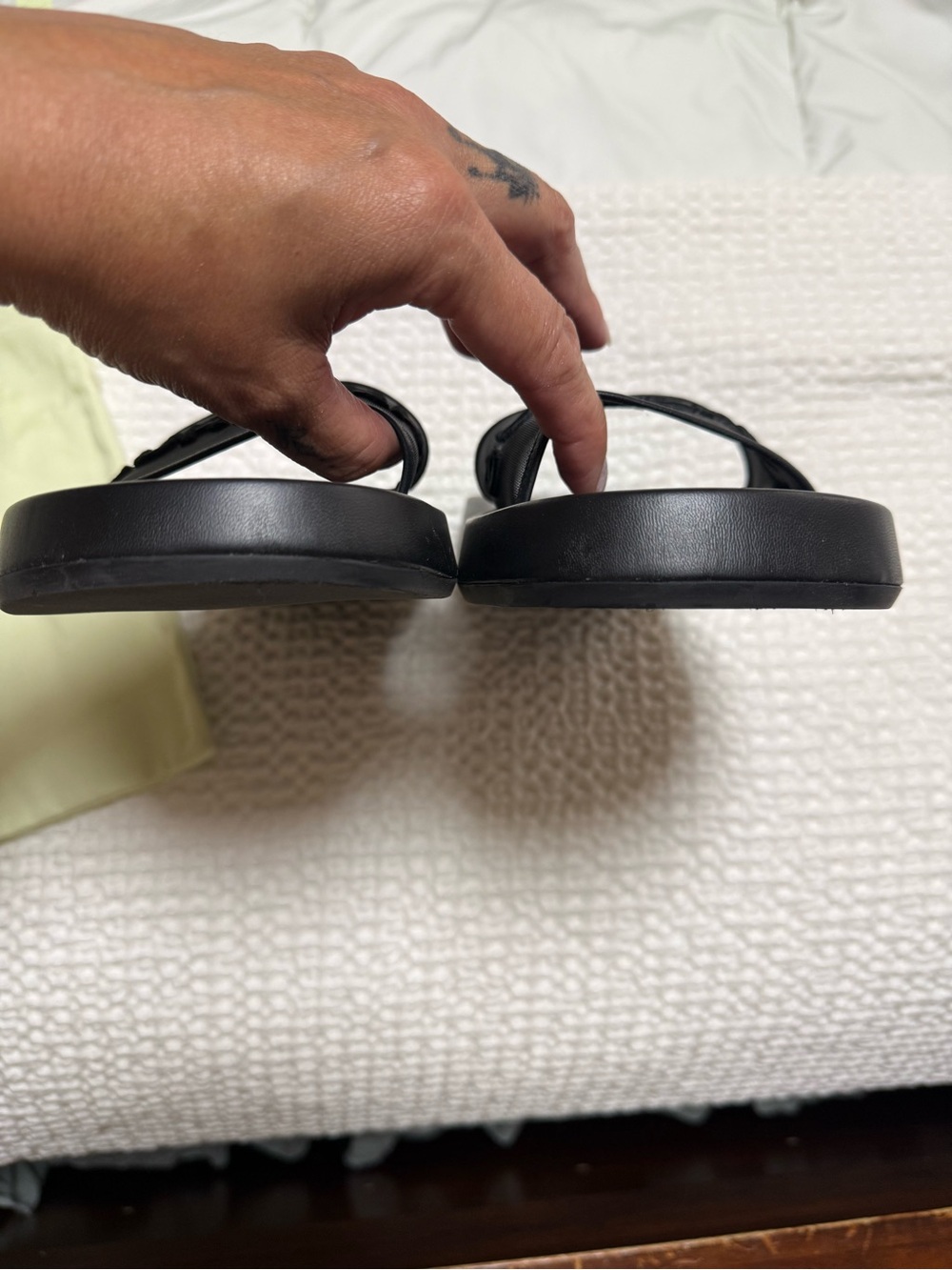 Burberry Black Slide Sandals with Embossed Logo - Picture 9 of 11